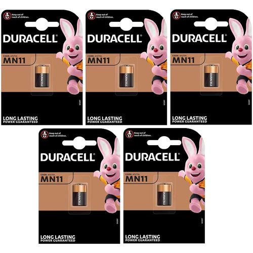 DURACELL Lot de 5 Blisters de 1 pile alcaline Sécurity MN 11 6V