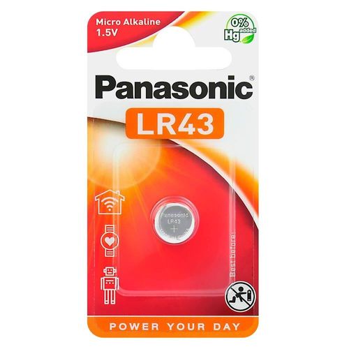 Panasonic Blister de 1 Pile Bouton Alcaline LR43 - 1,5V