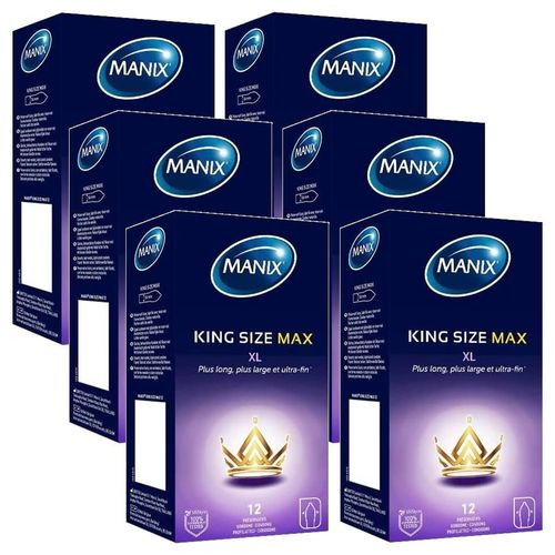 Manix Lot De 6 Boîtes De 12 Préservatifs King Size Max