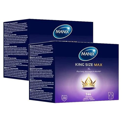 Manix Lot De 2 Boîtes De 144 Préservatifs King Size Max