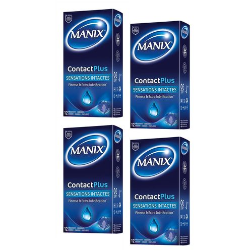 Manix Lot De 4 Packs 12 Préservatifs Contactplus - Sensations Intactes