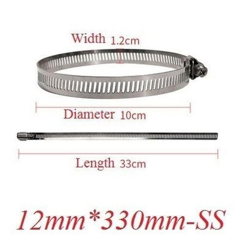 Tige de montage en alliage d'aluminium,support mural de plafond pour dôme de vitesse,caméra de vidéosurveillance,pôle Vertical suspendu pour intérieur et extérieur - Type Clamp-Hoop-330mm