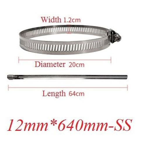 Tige de montage en alliage d'aluminium,support mural de plafond pour dôme de vitesse,caméra de vidéosurveillance,pôle Vertical suspendu pour intérieur et extérieur - Type Clamp-Hoop-640mm