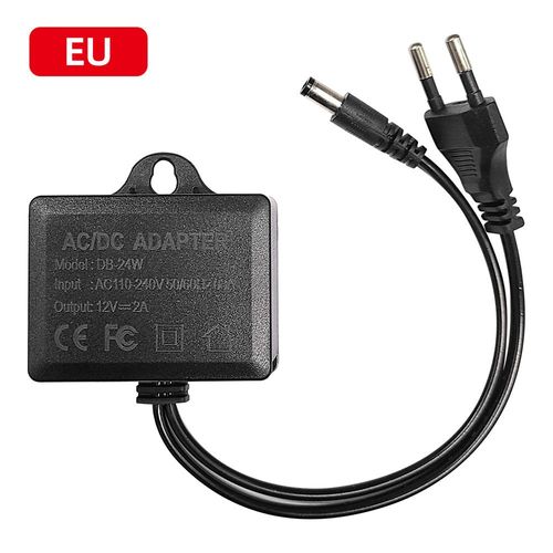 KERUI AC/DC 12V 2A adaptateur d'alimentation pour caméra de vidéosurveillance extérieur étanche adaptateur de prise ue US chargeur de caméra de vidéosurveillance - Type prise ue