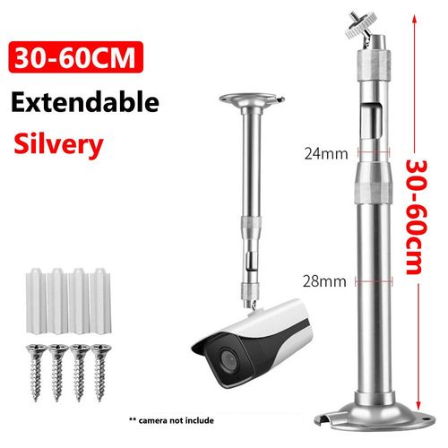 Support de projecteur argenté/noir,caméra de Surveillance,Support télescopique,Support mural au plafond,20-40cm,30-60cm,40-80cm,60-120cm - Type Silvery 30-60cm