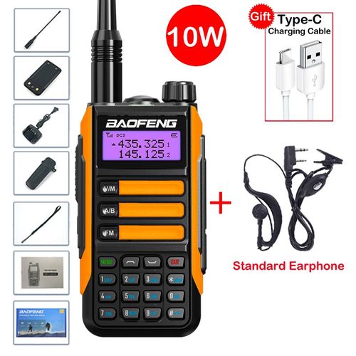 2025 Baofeng UV-16 Max IP68 étanche talkie-walkie double bande haute puissance CB Radio Vhf Uhf CB Ham Radio longue portée Radio bidirectionnelle - Type Orange-Package 2