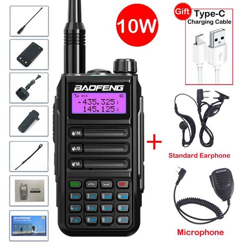 2025 Baofeng UV-16 Max IP68 étanche talkie-walkie double bande haute puissance CB Radio Vhf Uhf CB Ham Radio longue portée Radio bidirectionnelle - Type Black-Package 4