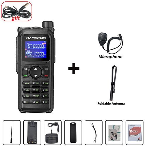 walkie-talkie Portable multi-bande 2024 UV-28,fréquence de copie sans fil 999CH,longue portée,type-c Am Fm,Radio amateur bidirectionnelle,999 - Type Mic-TX-EURO