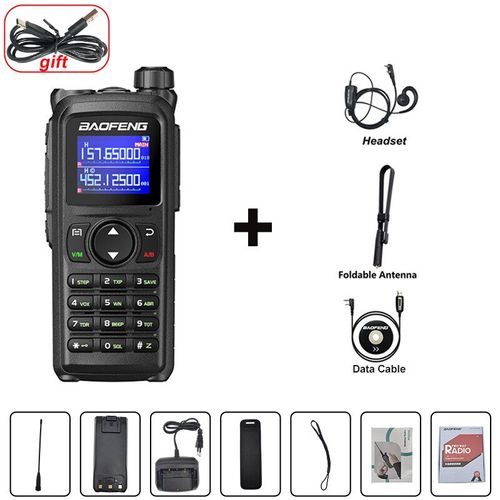 walkie-talkie Portable multi-bande 2024 UV-28,fréquence de copie sans fil 999CH,longue portée,type-c Am Fm,Radio amateur bidirectionnelle,999 - Type EJ-TX-Cable-EURO