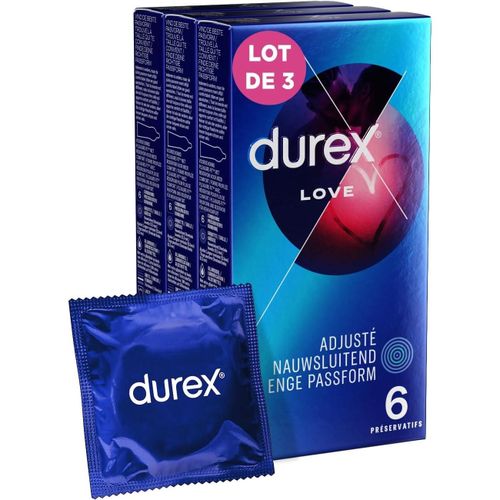 Durex Lot De 3 Bo¿Tes De 6 Pr¿Servatifs Lubrifi¿S Love