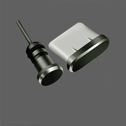 Port De Charge 3,5 Mm,Prise D'écouteur Ou Carte Sim Anti-Poussière,Accessoires Usb-C Pour Téléphone De Type C,Compatible Avec Samsung S10,S9,S8,Note 8,9,Huawei P10,P20,P30 Pro - Type Black #A