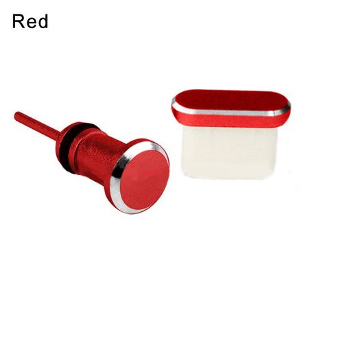 Port De Charge 3,5 Mm,Prise D'écouteur Ou Carte Sim Anti-Poussière,Accessoires Usb-C Pour Téléphone De Type C,Compatible Avec Samsung S10,S9,S8,Note 8,9,Huawei P10,P20,P30 Pro - Type Red #A
