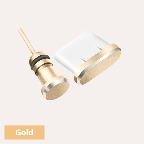 Prise Anti-Poussière Usb Type-C,Prise Jack Pour Écouteurs,Carte Sim,Samsung S10,S9,S8,Note 8,9,Huawei P10,P20,P30,3.5mm - Type Gold