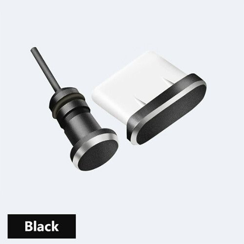 Port De Charge 3,5 Mm,Prise D'écouteur Ou Carte Sim Anti-Poussière,Accessoires Usb-C Pour Téléphone De Type C,Compatible Avec Samsung S10,S9,S8,Note 8,9,Huawei P10,P20,P30 Pro - Type Black #B