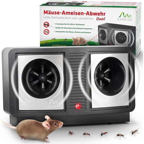Répulsif Ultrason Anti-Fourmis, Anti-Rongeurs, Souris, Rats | Antiparasitaire Ultrasonique | Fréquence Réglable de 30 kHz à 65 kHz | Intérieur & Extérieur | sans Produits Chimiques.