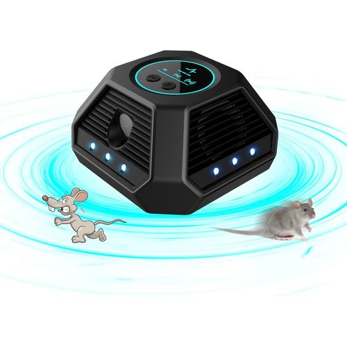Répulsif Ultrasonique Contre Les Nuisibles,Professionnel Ultrasons Souris à Ultrasons et Rats 360 °,Ultrason Souris et Rats Puissant à Large Portée,sans Produits Chimiques