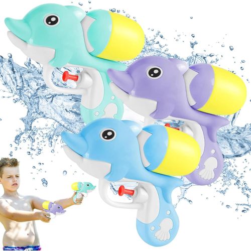 Pistolet À Eau Puissant, 3 Pièces Pistolets À Eau Pour Enfants,Pistolet Jouet,Pistolets À Eau Portée,Petit Jouet Pistolet À Eau,Pistolet À Eau Jouet Pour Les Jouets En Plein Air Piscine De Plage