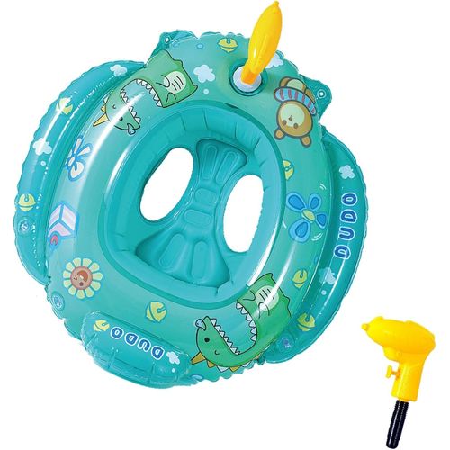 Bouée Gonflable Dinosaure Pour Enfants Avec Pistolet À Eau Intégré, Pvc Extra Épais (0,25 Mm), Pour S'amuser À La Piscine Et À La Plage