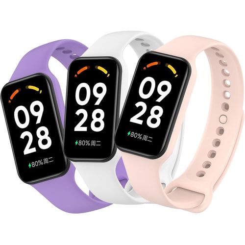3 Pièces Bracelets Compatible Avec Xiaomi Smart Band 8 Active, Redmi Smart Band 2 Bracelet En Silicone Pour Redmi Band 2 Bracelet De Montre De Sport Pour Montres Xiaomi Band 8activ[Bra572382]