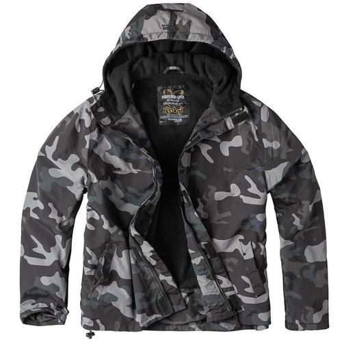 Coupe-Vent, Zipper Black Camo: Xxl