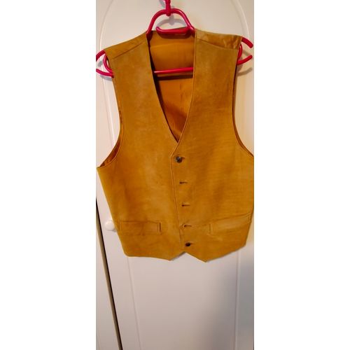 Gilet Sans Manche Cuir Homme