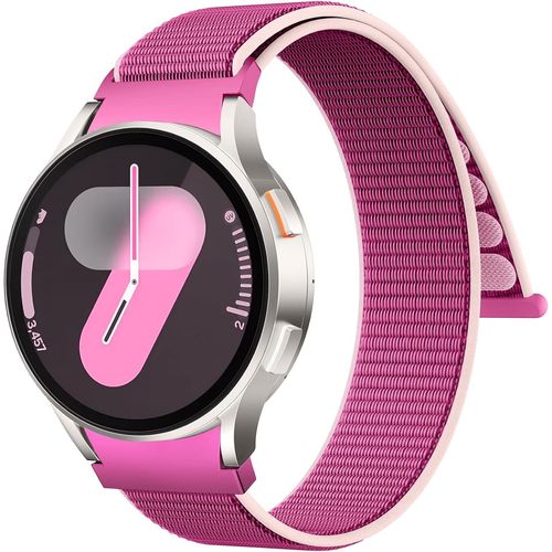 20mm Nylon Sport Bracelet Compatible Avec Samsung Galaxy Watch 7 6 5 4 40mm 44mm, Galaxy Watch 6 Classic 47mm 43mm, Watch 4 Classic 46mm 42mm, Watch 5 Pro 45mm, Vel-Cross Bracelet[Bra575873]