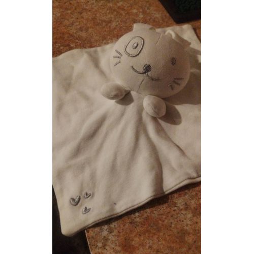 Doudou Lapin Blanc Pommette
