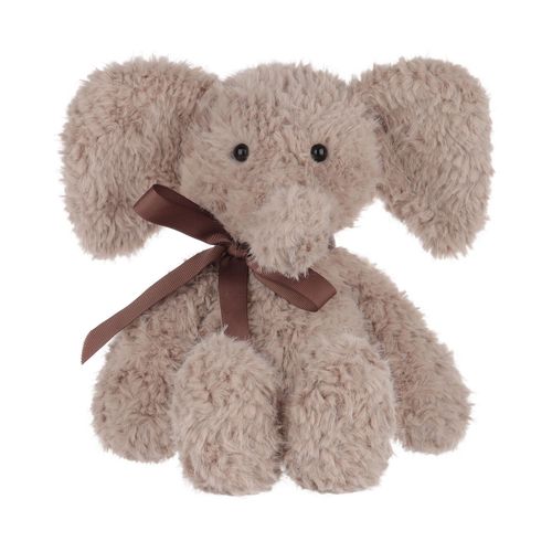 Apricot Lamb Fluffy Elephant Peluche pour enfants Doudou mignon pour bébé fille et garçon Moelleuse Éléphant moelleux Marron 22 cm