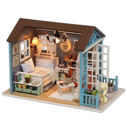 1/24 kit maison de poupée miniature à faire soi-même meubles de chambre  créatifs