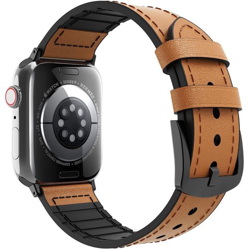 Bracelet De Montre Compatible Avec Apple Watch Series 8 7 6 5 4 3 2 1 Se 38/40/41mm, Bracelet De Sport À Dégagement Rapide Pour Femmes Et Hommes, Jaune-Brun[Bra574101]