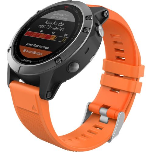 Bracelet Compatible Avec Garmin Fenix 7/7 Pro/6/6 Pro/5/5 Plus/Forerunner 965/955/945/935/Instinct/Instinct 2, Quick Fit 22mm Bracelet De Remplacement En Silicone Souple, Orange[Bra573135]