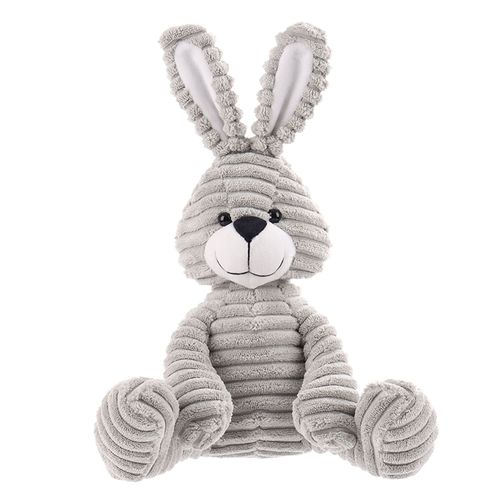 Apricot Lamb Jouets En Peluche En Velours Côtelé Lapin Bunny En Peluche Doux Câlin Parfait Pour Enfant Lapin En Velours Côtelé，Gris，23cm