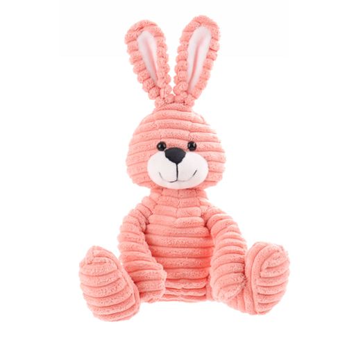 Apricot Lamb Jouets En Peluche En Velours Côtelé Lapin Bunny En Peluche Doux Câlin Parfait Pour Enfant Lapin En Velours Côtelé，Rose，23cm