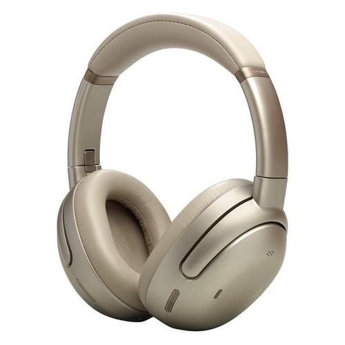 JBL Tour ONE M3 - Écouteurs avec micro - circum-aural - Bluetooth - sans fil, filaire - Suppresseur de bruit actif - jack 3,5mm, USB-C - latte - certifié Zoom
