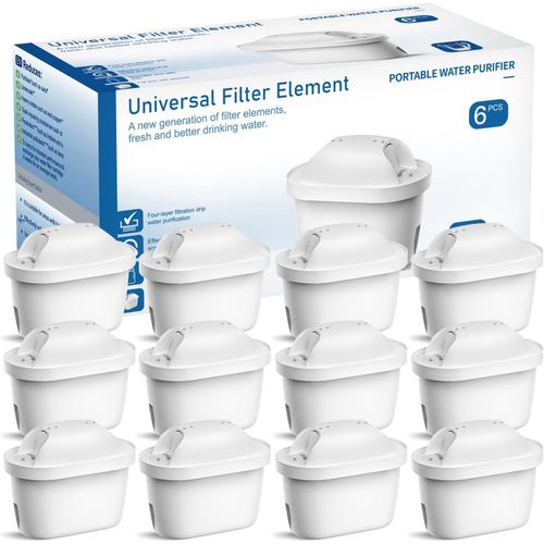 Cartouche de Filtre à Eau, Remplacement pour Brita® Maxtra Pro® Maxtra+® Plus All-in-1,Compatible avec Brita® Marella® Carafe Filtrante, Réduit les impuretés (12)