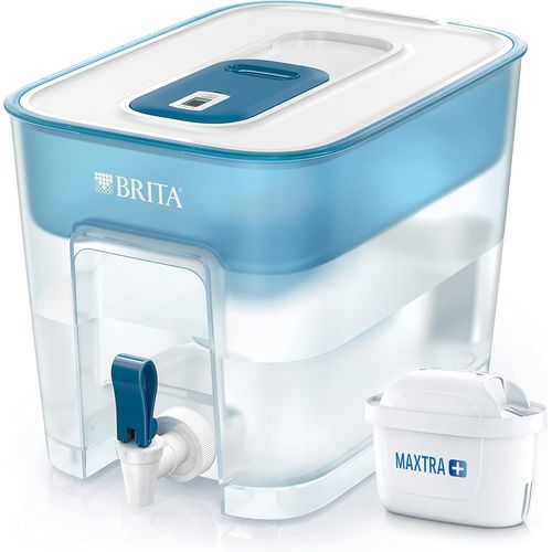 Distributeur d'eau filtrée Flow + 1 filtre MAXTRA+, réduit le calcaire, le chlore et le plomb pour une eau du robinet plus pure, sans BPA.