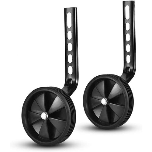 Roues De Bicyclette Pour Stabilisateur De Vélo Pour Enfant Roues De Soutien Pour Bicyclette De 12 14 16 18 20 Pouces (1 Paire, Noir)