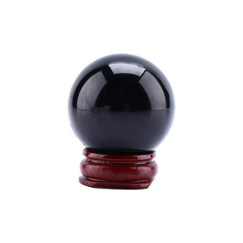 Chaud Asiatique Rare Naturel Noir Quartz Cristal Magique Guérison Boule Sphère 40mm + Stand