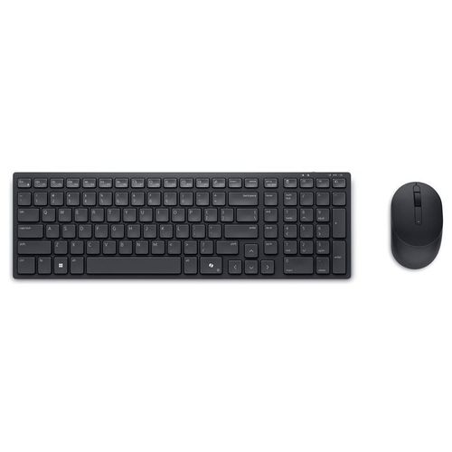 Dell Pro Compact Silent Keyboard and Mouse - KM555 - Ensemble clavier et souris - sans fil - 2.4 GHz, Bluetooth 5.1 - QWERTY - Islandais - noir - avec 3 years NBD Advance Exchange