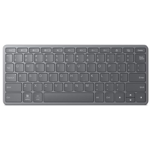 Lenovo KB331U - Clavier - dispositif multiple - sans fil - Bluetooth, USB - AZERTY - Français - gris luna