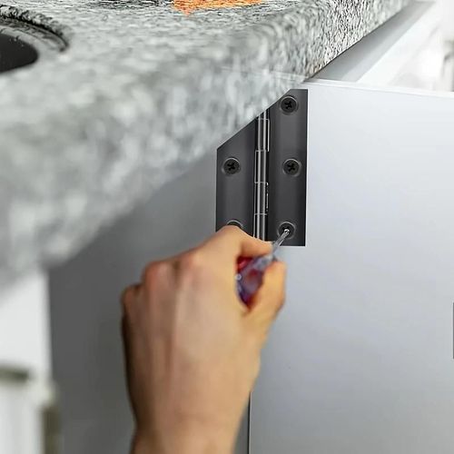 Charnières de porte noires mates 20pcs,charnières en acier inoxydable avec vis 120pcs,adaptées aux portes en bois,fenêtres,armoires,boîtes à tiroirs