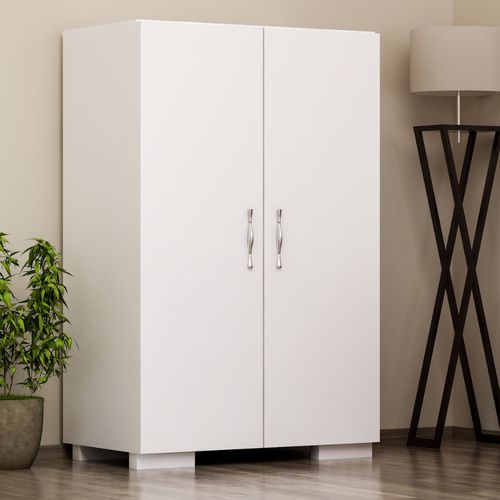 Meuble À Chaussures - 4 Rangements - Blanc Tia