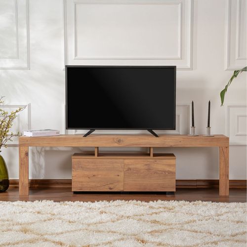 Meuble Tv Avec Placards En Bois 180cm Juxe