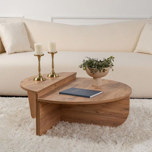 Table Basse Ronde Podium Pin Atlantique 90cm Poul