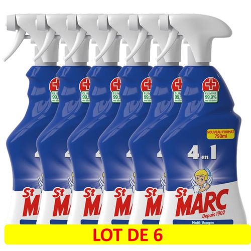 ST MARC Lot de 6 Pistolets Spray Nettoyant Multi-Usages 4en1 - 750 ml