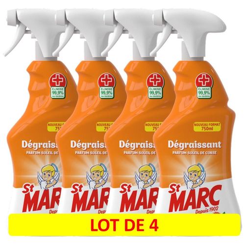 ST MARC Lot de 4 Pistolets Dégraissant Soleil de Corse 750ml