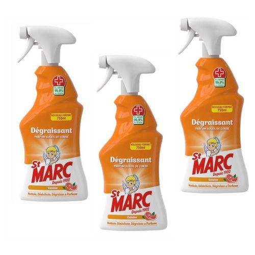 ST MARC Lot de 3 Pistolets Dégraissant Soleil de Corse 750ml