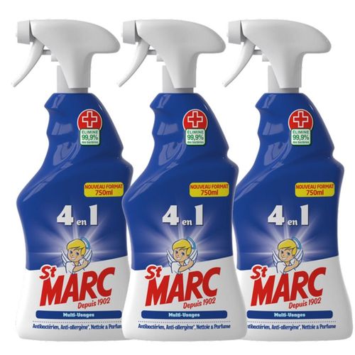 ST MARC Lot de 3 Pistolets Spray Nettoyant Multi-Usages 4en1 - 750 ml