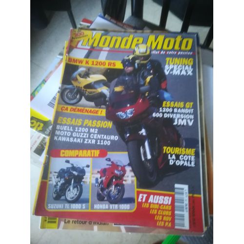 Monde Moto 52 De 1997 Yamaha Xj600 Jmv,Suzuki 1200 Bandit,Tl1000s,Buell 1200 M2 Cyclone,Kawasaki Zrx1100,Moto Guzzi V10 Centauro,Bmw K1200rs,Honda Vtr1000f,Gnome Rhone Type X