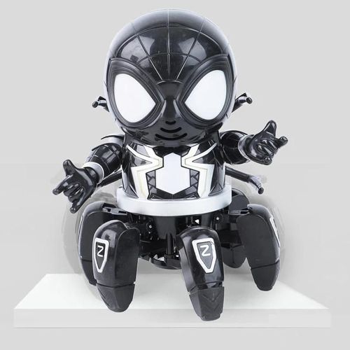 Spider-Man Musical Robot Toy - Lumineux,Bras Agités,Noir Noir